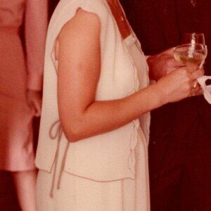 Slip dress with sheer vest